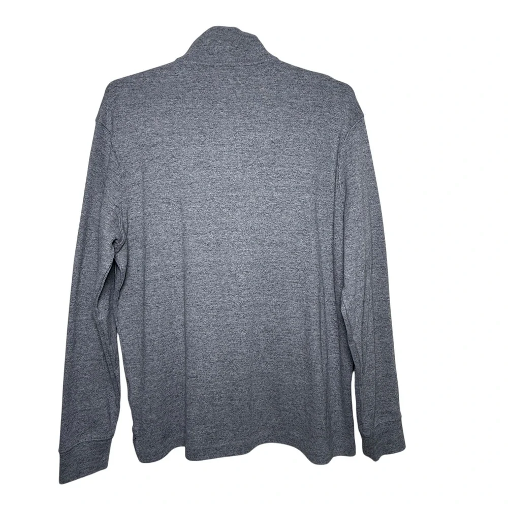 Polo Ralph Lauren Mens Gray Heathered Quarter Zip Pullover Sweater‎ Size Large
